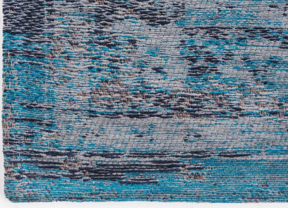 rugs Louis De Poortere LX8255 Fading World Medaillon Grey Turquoise corner