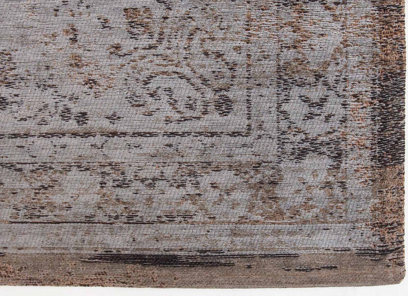 Louis De Poortere Rug, Fading World Grey Ebony 8257, Medallion design | Luxury Rug Shop UK