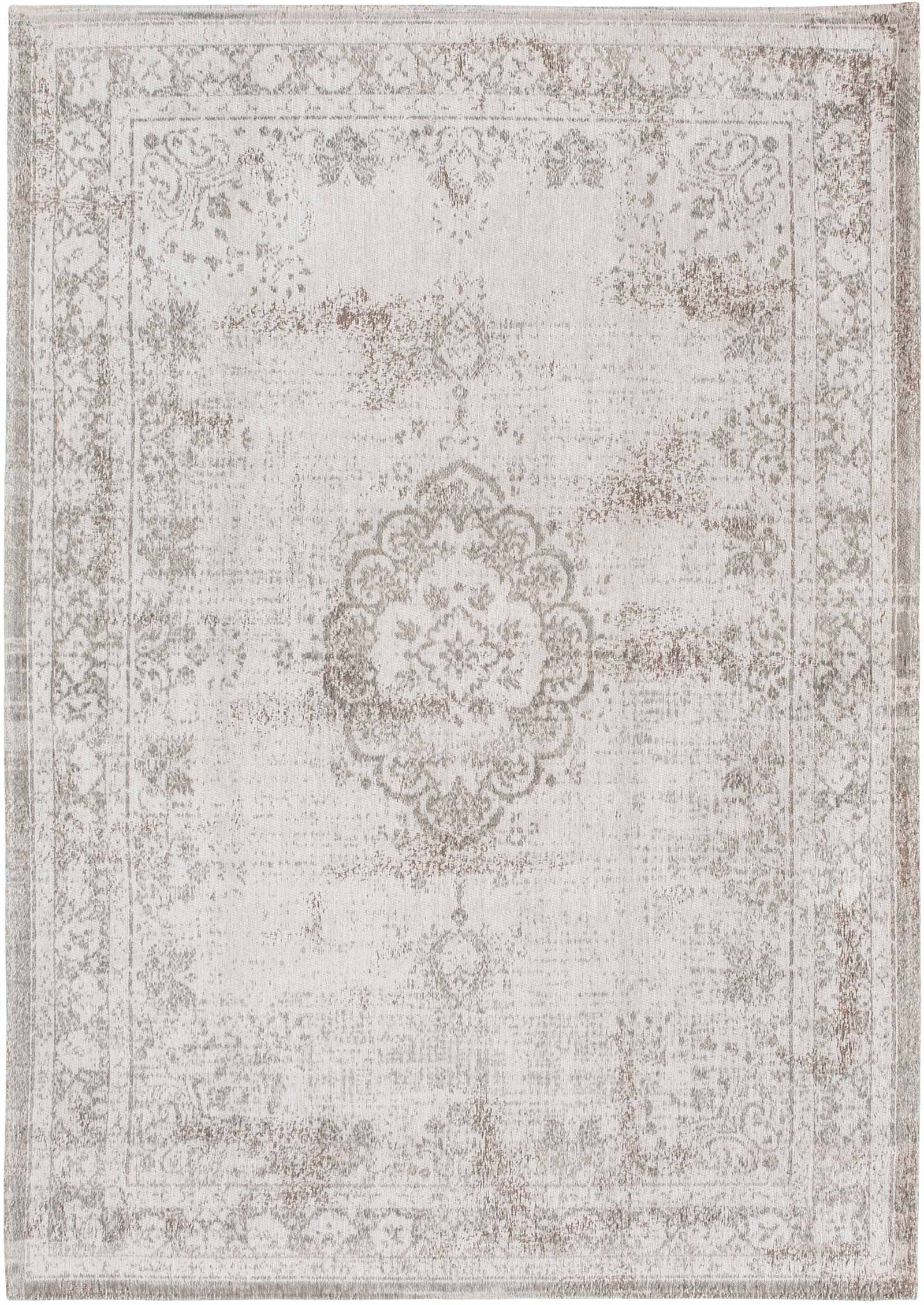 Louis De Poortere Rug, Fading World Salt & Pepper 8383, Medallion design | Luxury Rug Shop UK