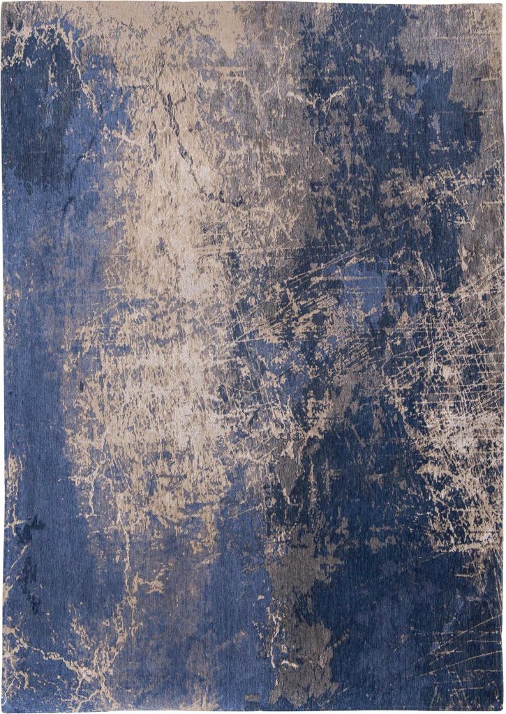 Louis De Poortere Rug, Mad Men Abyss Blue 8629, Cracks design