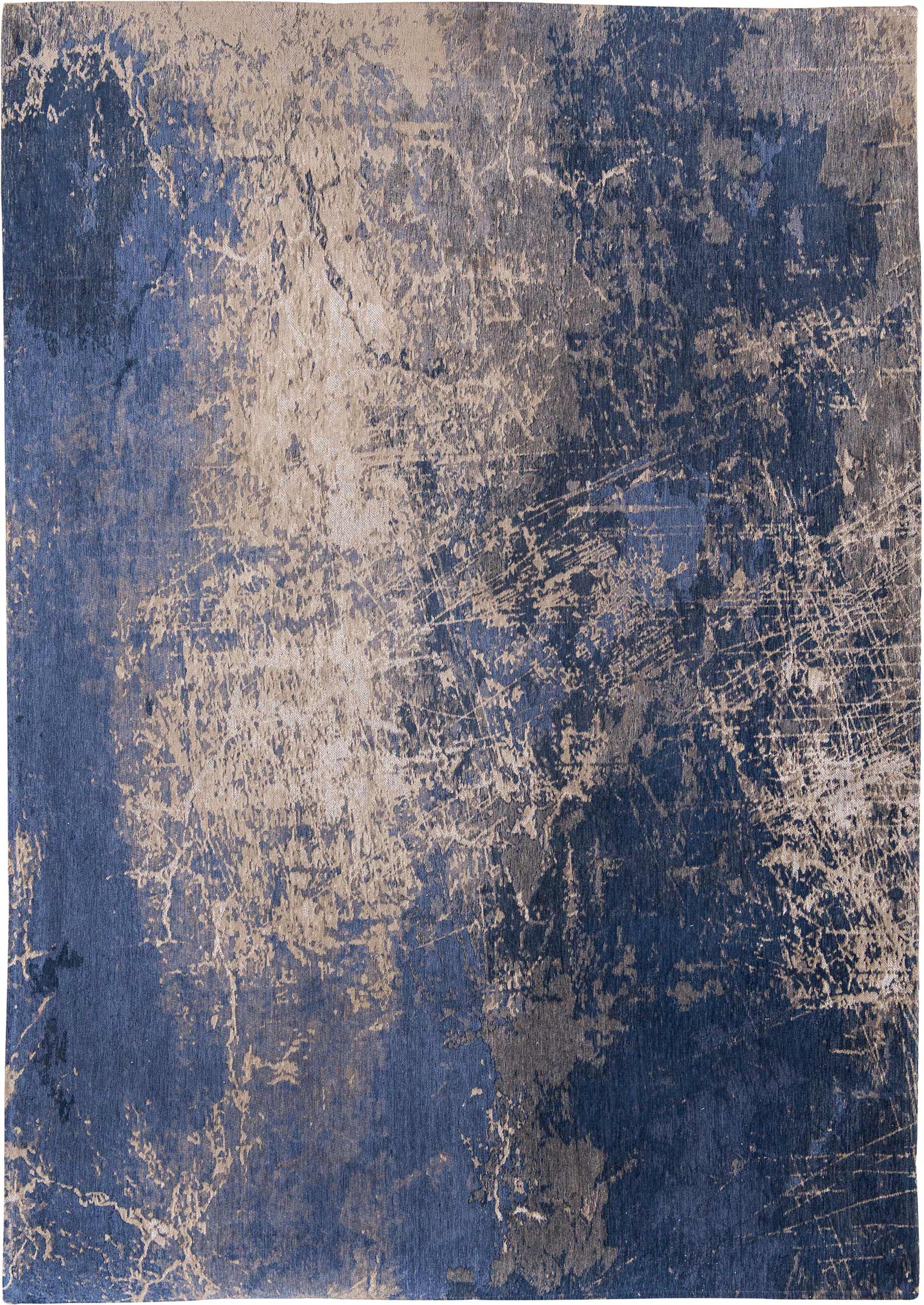 Louis De Poortere Rug, Mad Men Abyss Blue 8629, Mad Men Cracks design | Luxury Rug Shop UK