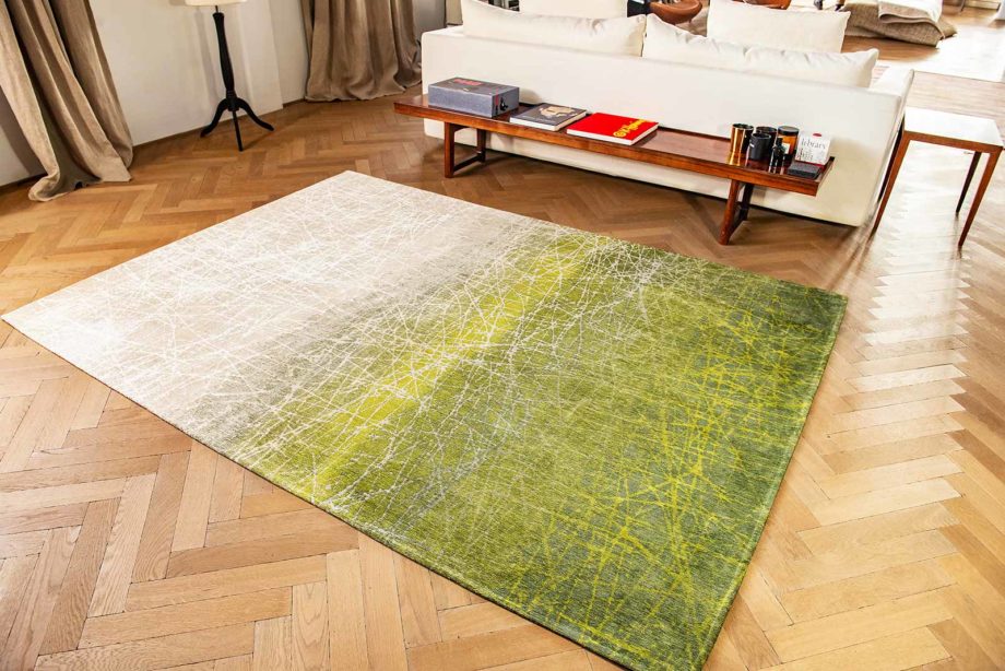 Louis De Poortere rug LX 8882 Mad Men Fahrenheit Central Park Green interior 2