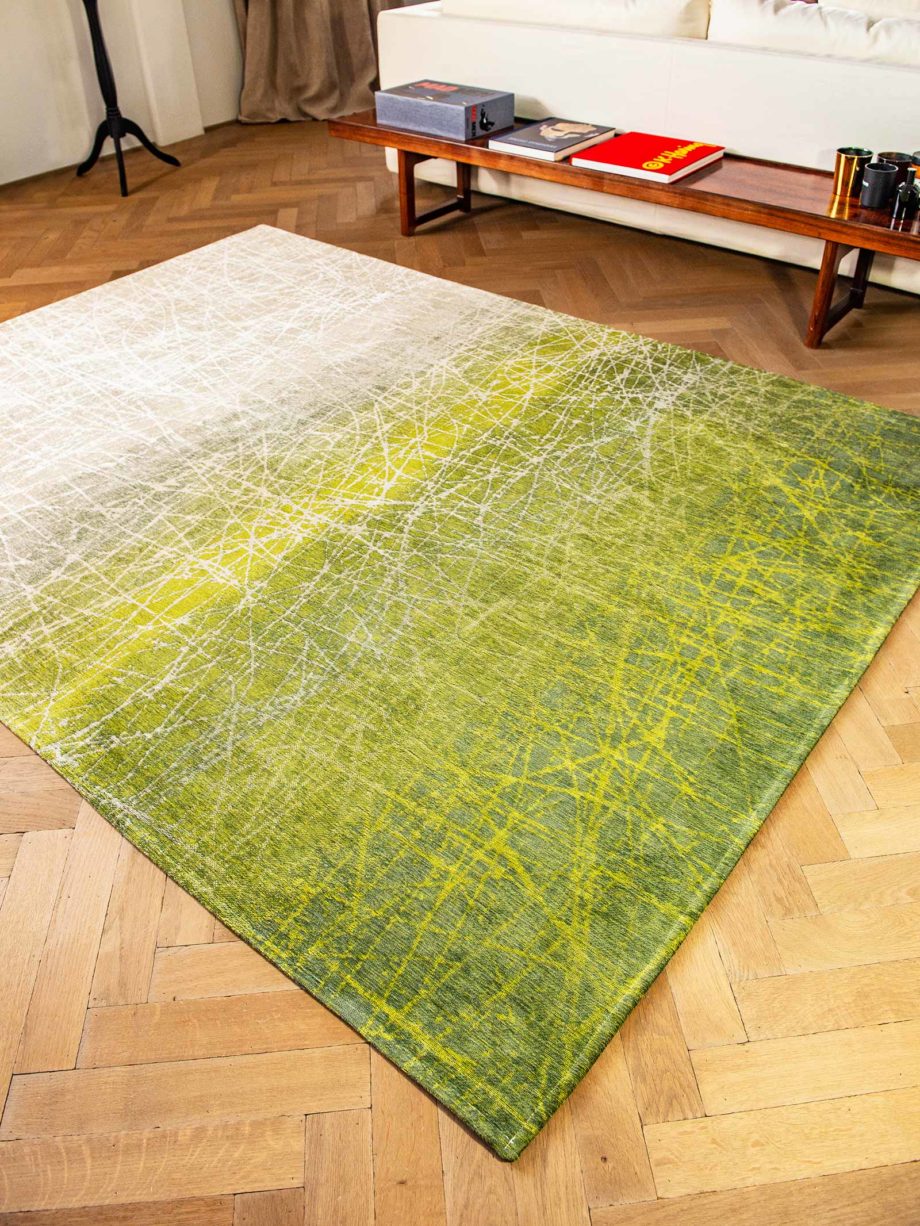 Louis De Poortere rug LX 8882 Mad Men Fahrenheit Central Park Green interior 3