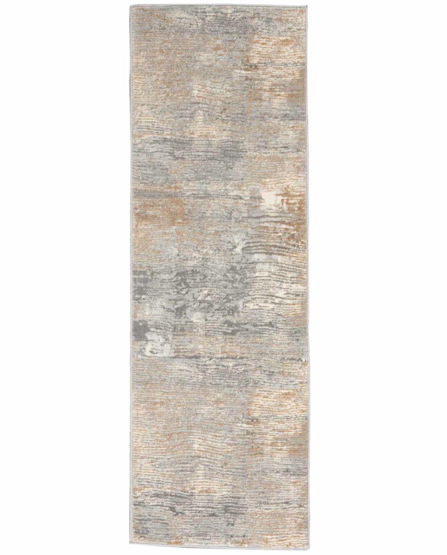 Nourison rug SOLACE SLA01 GRYBG GREY BEIGE 2x7 099446756725 flat 1 C