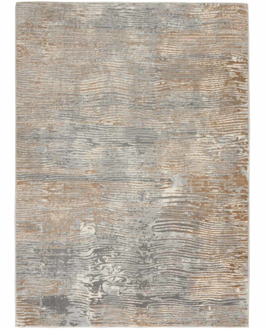 Nourison rug SOLACE SLA01 GRYBG GREY BEIGE 5X7 099446756732 flat 1 C