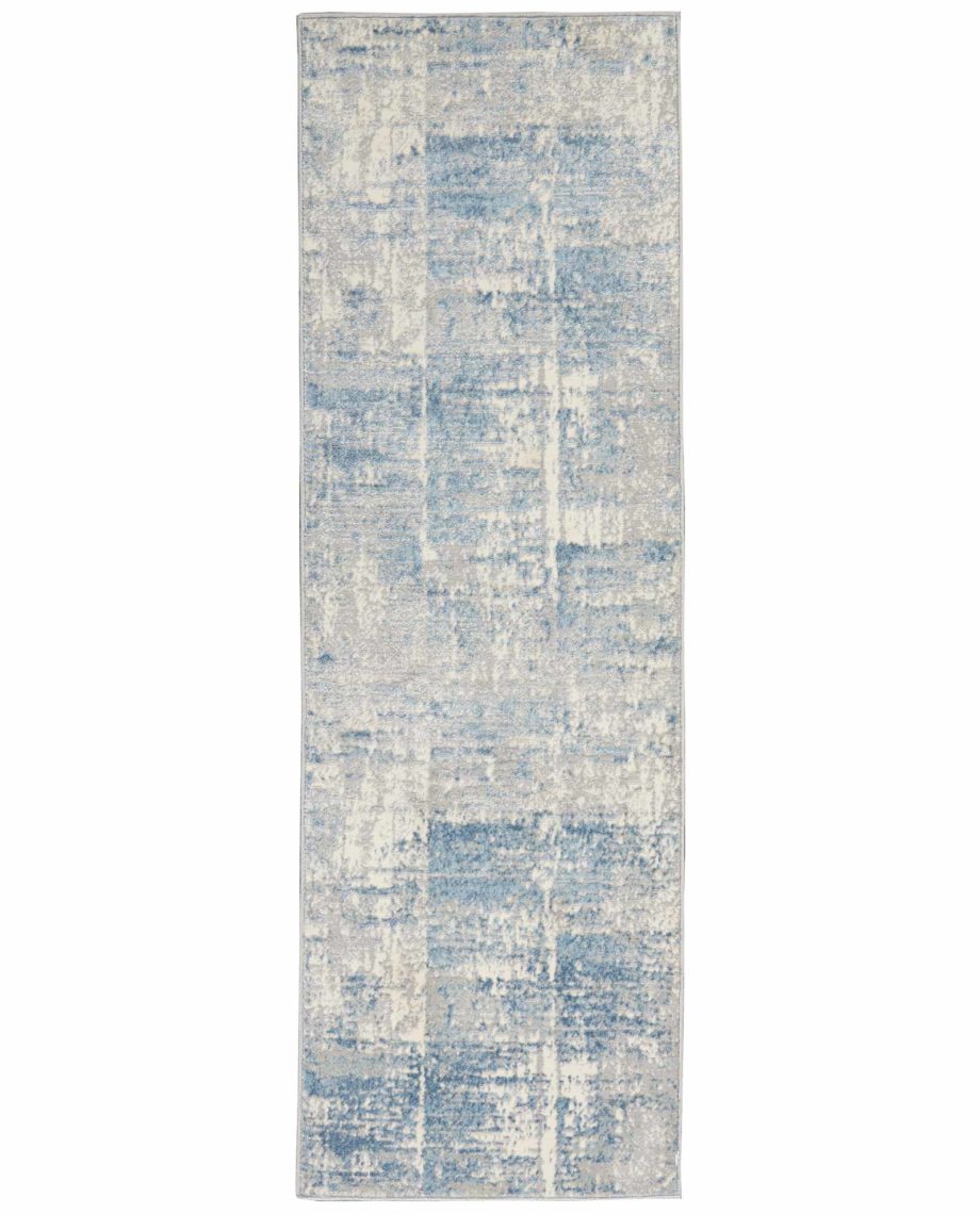 Nourison rug SOLACE SLA02 IVGBL IVORY GREY BLUE 2x7 099446756831 flat 1 C