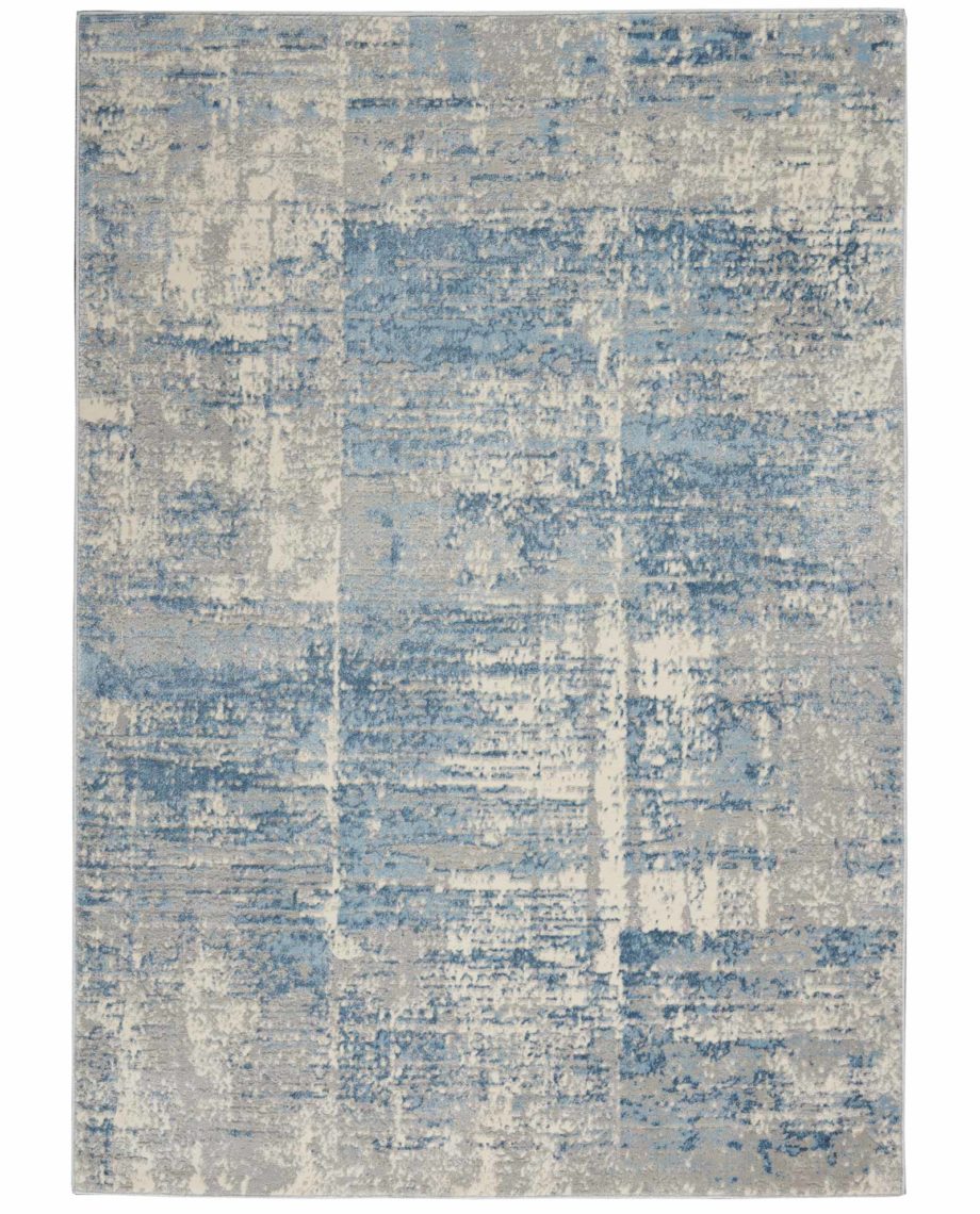 Nourison rug SOLACE SLA02 IVGBL IVORY GREY BLUE 5X7 099446756848 flat 1 C