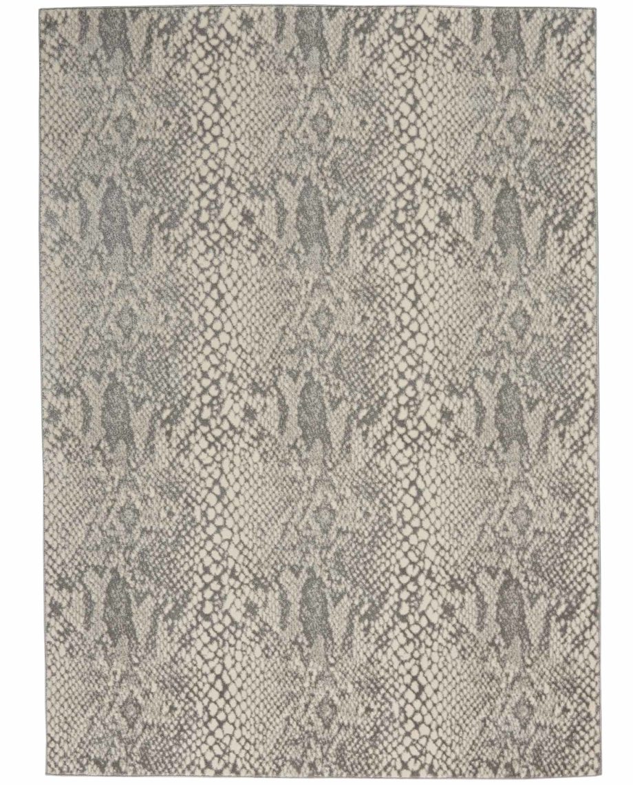 Nourison rug SOLACE SLA06 IVGRY IVORY GREY 5x7 099446782595 flat 1