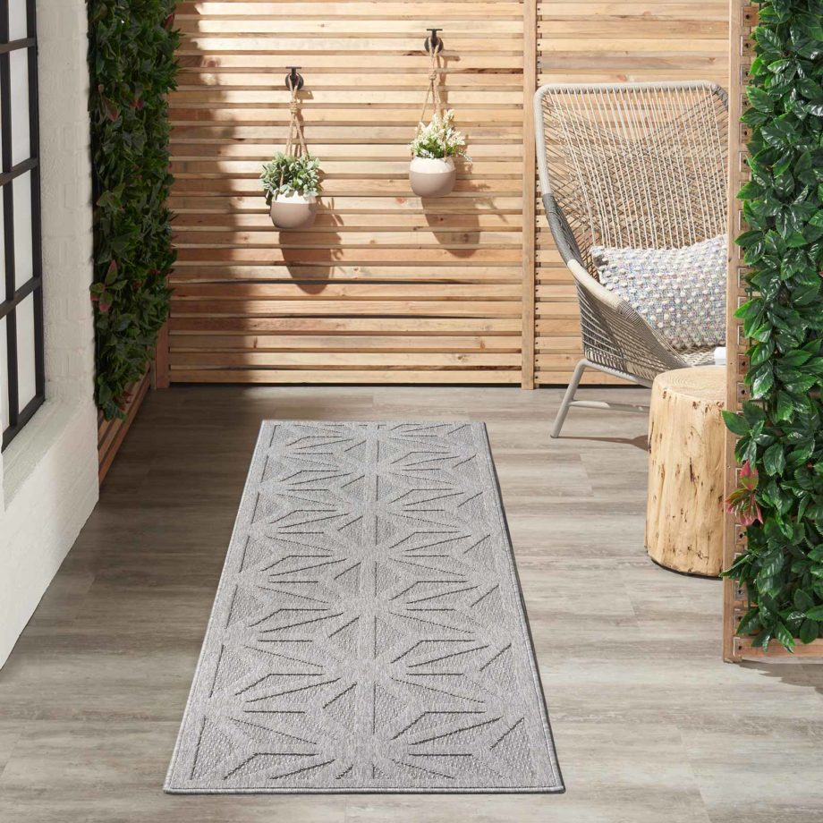 Nourison rug COZUMEL CZM01 LTGRY LIGHT GREY 2x8 099446199591 interior 1 outdoor