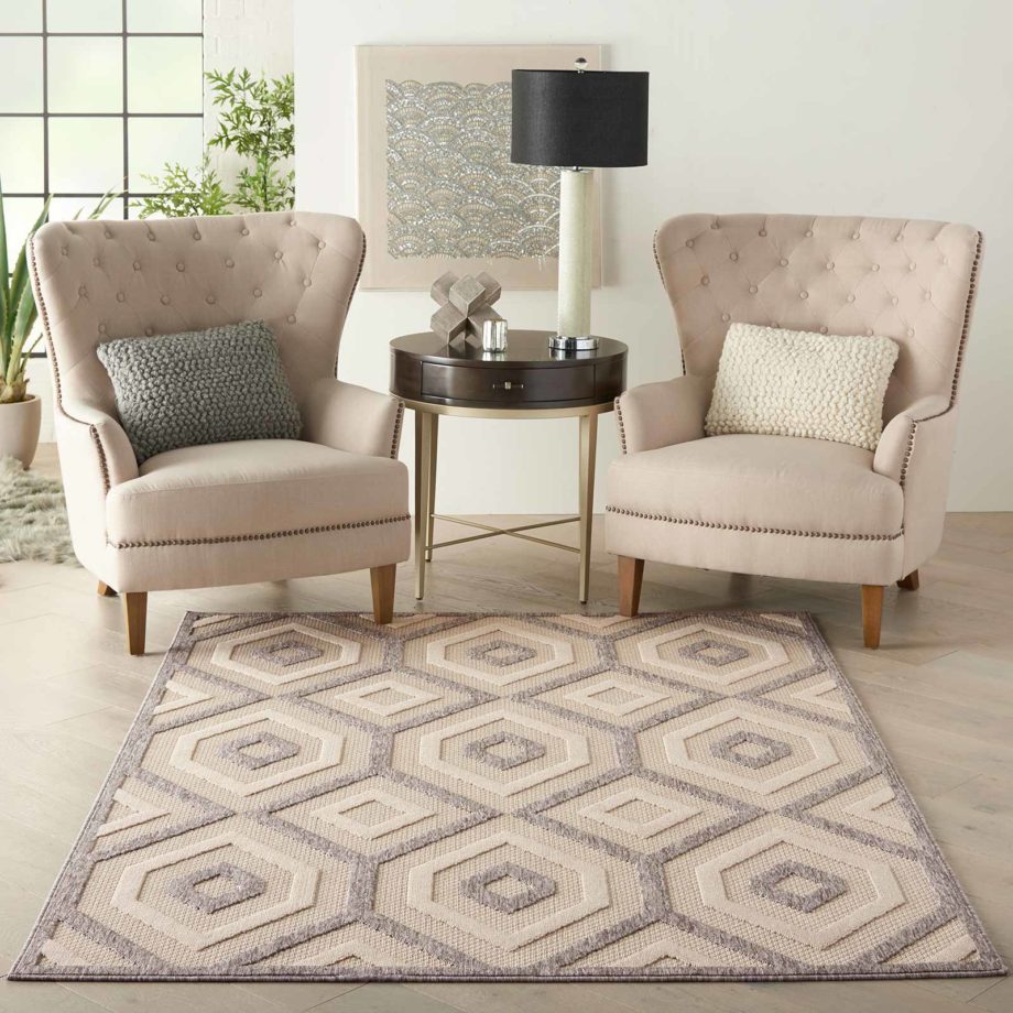 Nourison rug COZUMEL CZM02 CREAM 5X7 099446217479 interior 1