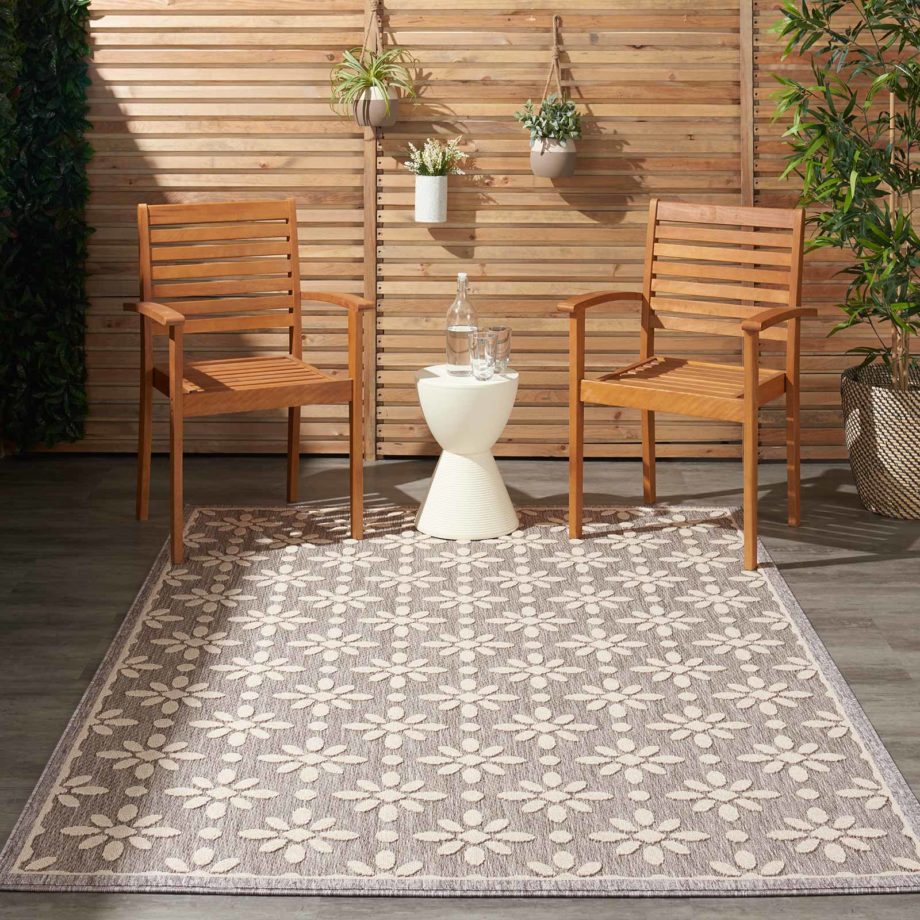 Nourison rug COZUMEL CZM03 GREY 5X7 099446248558 interior 1 outdoor