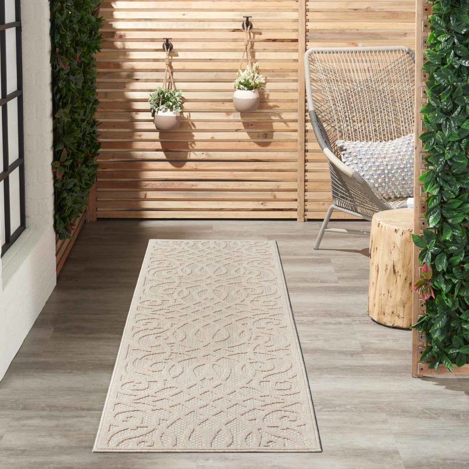 Nourison rug COZUMEL CZM04 CREAM 2x8 099446526816 interior 1 outdoor