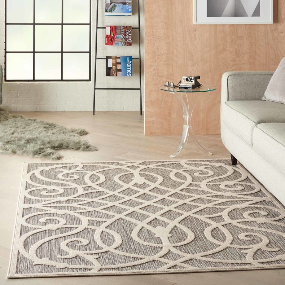 Nourison rug COZUMEL CZM04 GREY 5X7 099446298928 interior 3