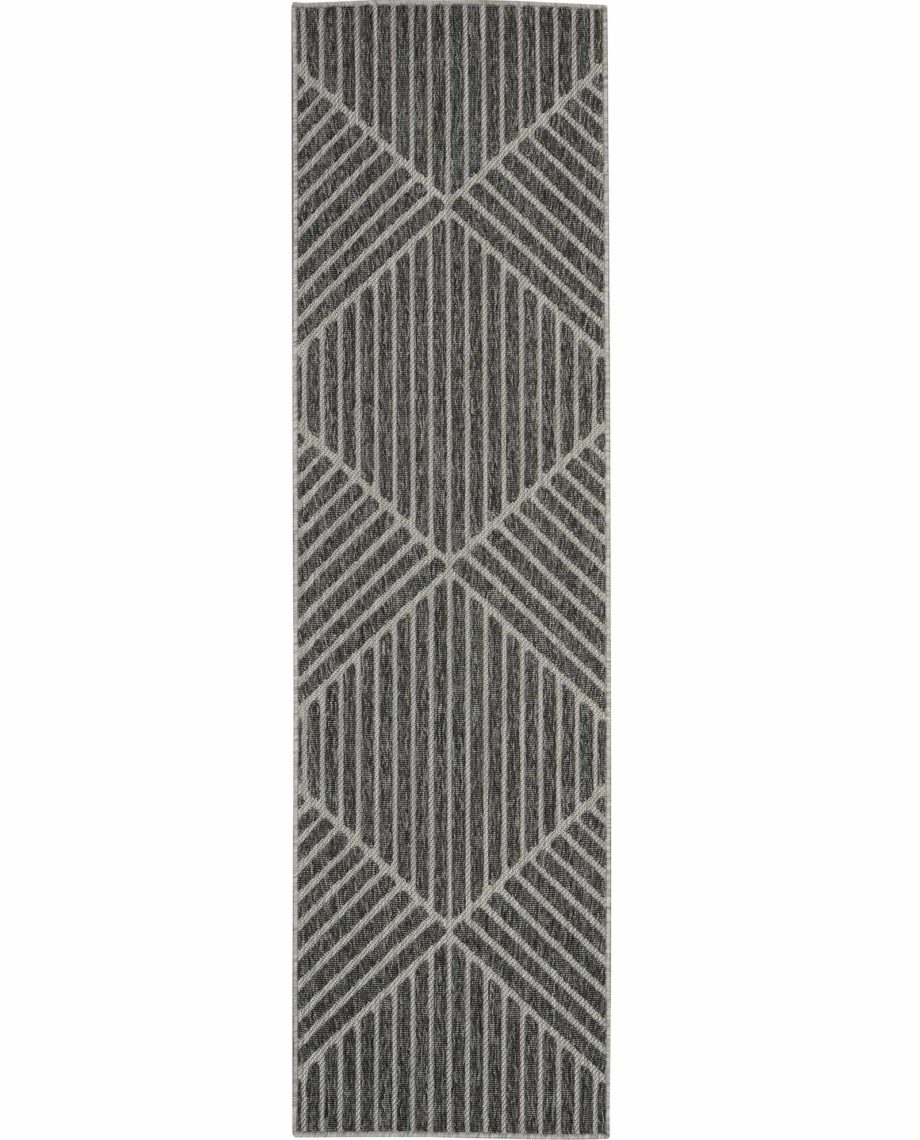 Nourison rug COZUMEL CZM05 DKGRY DARK GREY 2x8 099446768148