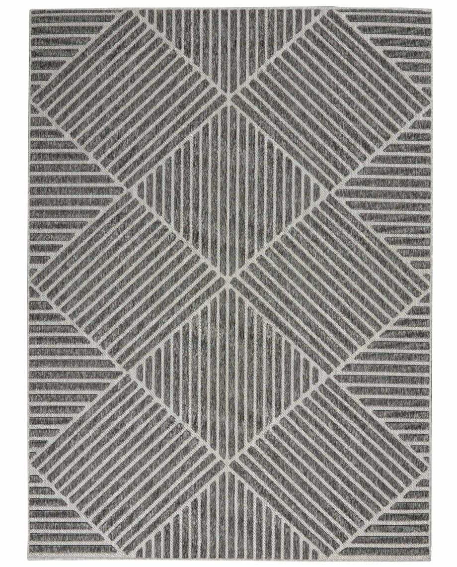 Nourison rug COZUMEL CZM05 DKGRY DARK GREY 5X7 099446768186