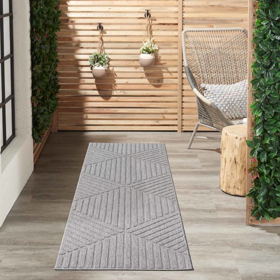 Nourison rug COZUMEL CZM05 LTGRY LIGHT GREY 2x8 099446684684 interior 1 outdoor