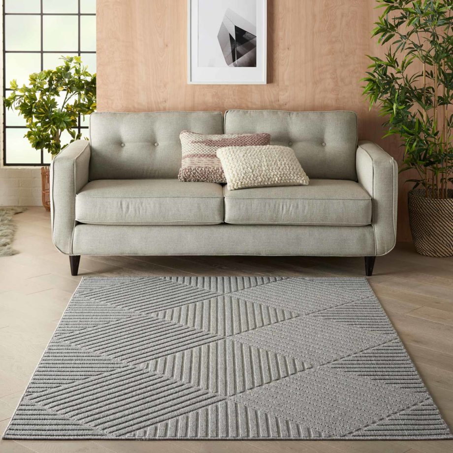 Nourison rug COZUMEL CZM05 LTGRY LIGHT GREY 5X7 099446768063 interior 1