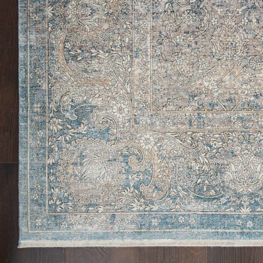Nourison rug STARRY NIGHTS STN01 CRMBL CREAM BLUE 5x7 099446736802 CR C