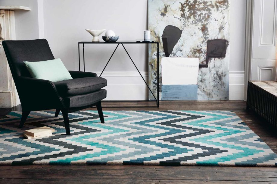 Louis De Poortere rugs Romo LX 2003 Scala Teal interior