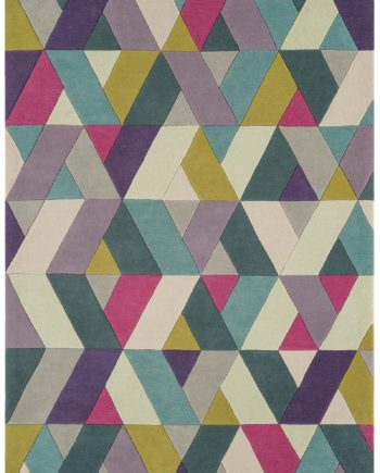 Asiatic rug Pompidou Chevron Blue Green 1