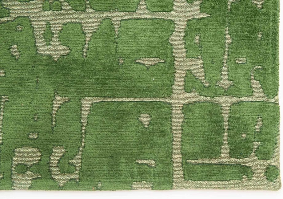 Louis De Poortere rug LX 9202 Structures Baobab Perrier Green corner