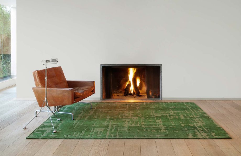 Louis De Poortere rug LX 9202 Structures Baobab Perrier Green interior 1