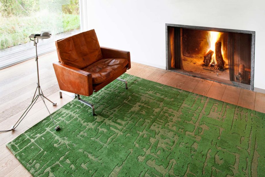 Louis De Poortere rug LX 9202 Structures Baobab Perrier Green interior 3