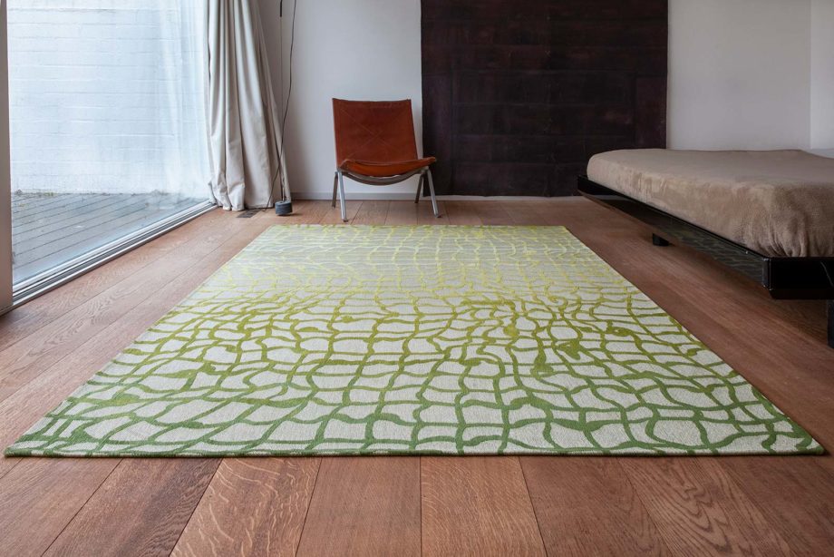 Louis De Poortere rug LX 9204 Mad Men Dedalo Republic Green interior 1