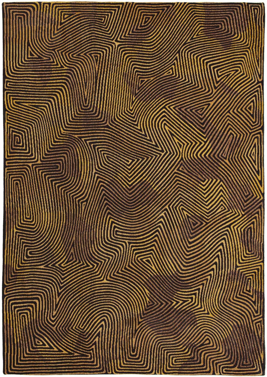 Louis De Poortere rug LX 9227 Meditation Coral Black Gold