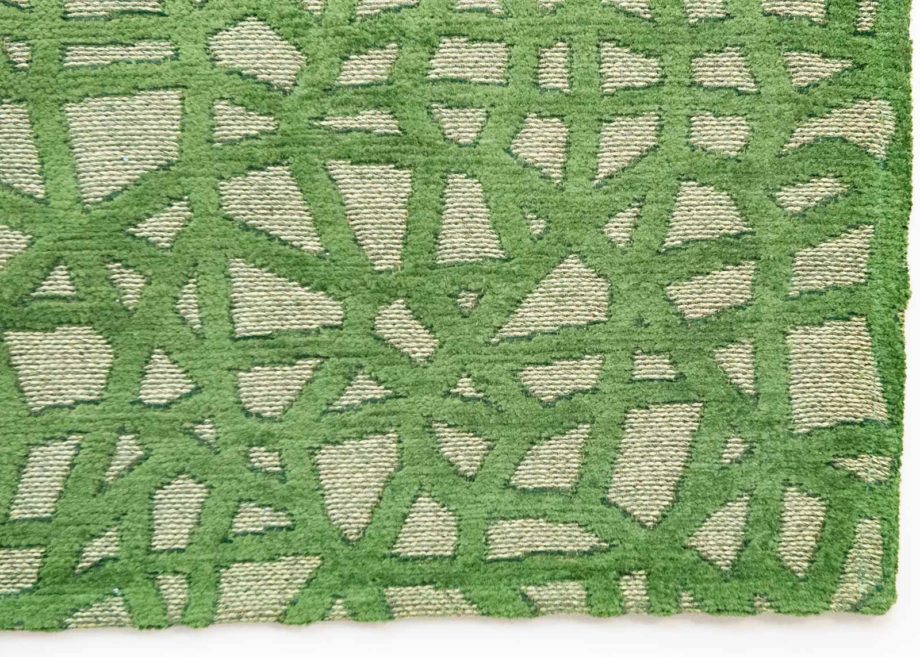 Louis De Poortere rug LX 9249 Structures Trammel Alta Green corner