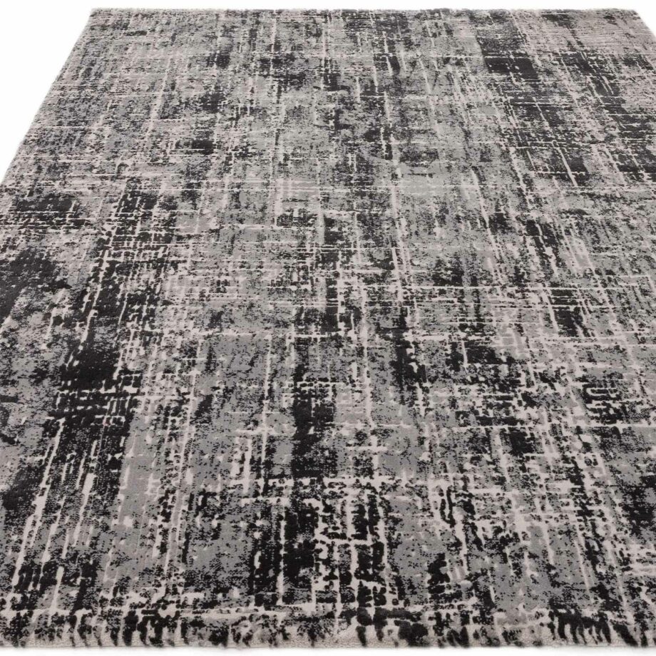 Asiatic Kuza abstract black rug 1