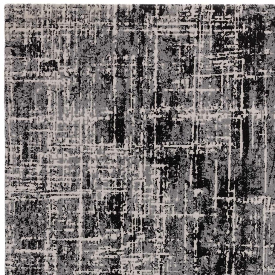Asiatic Kuza abstract black rug 2