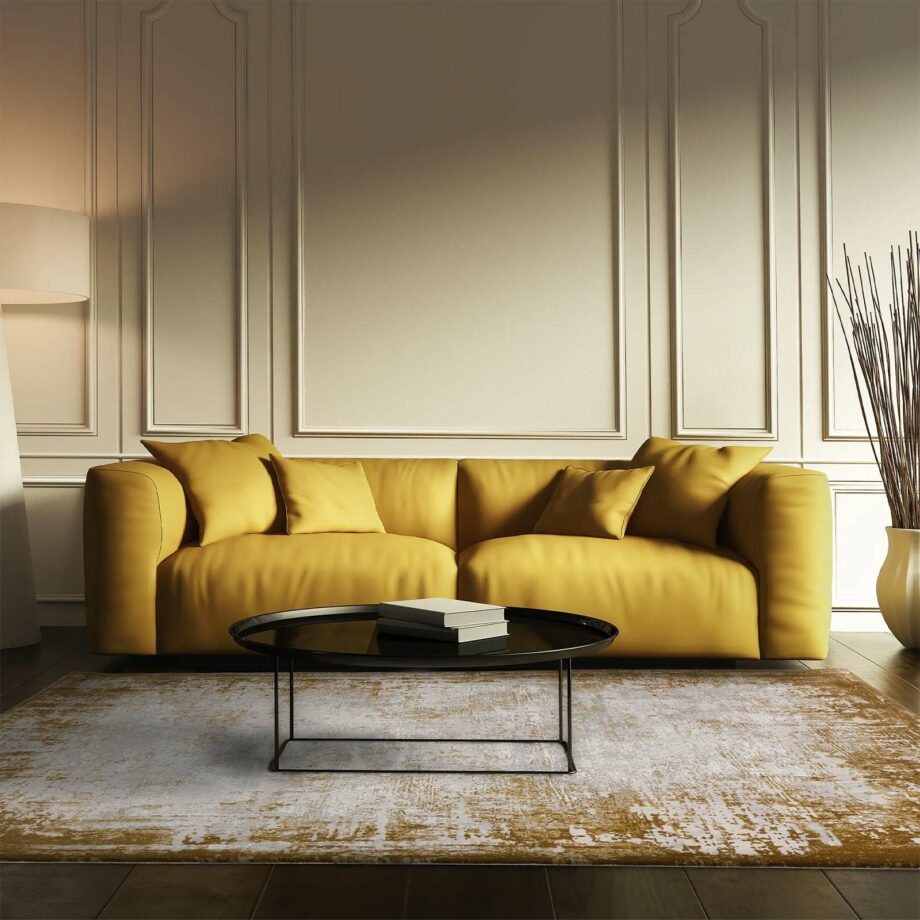Asiatic Kuza border gold sq