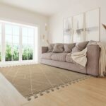 Asiatic Nepal sand cream linear rug ls sq