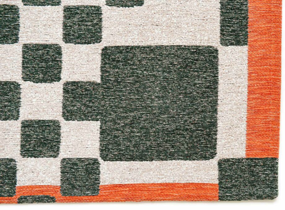 Louis De Poortere rug Craft Chess 9339 Deep Green corner