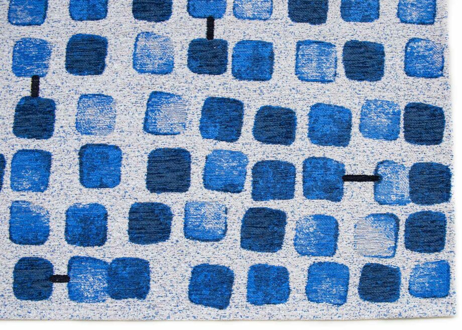 Louis De Poortere rug Craft Cobblestone 9348 Amparo Blues corner