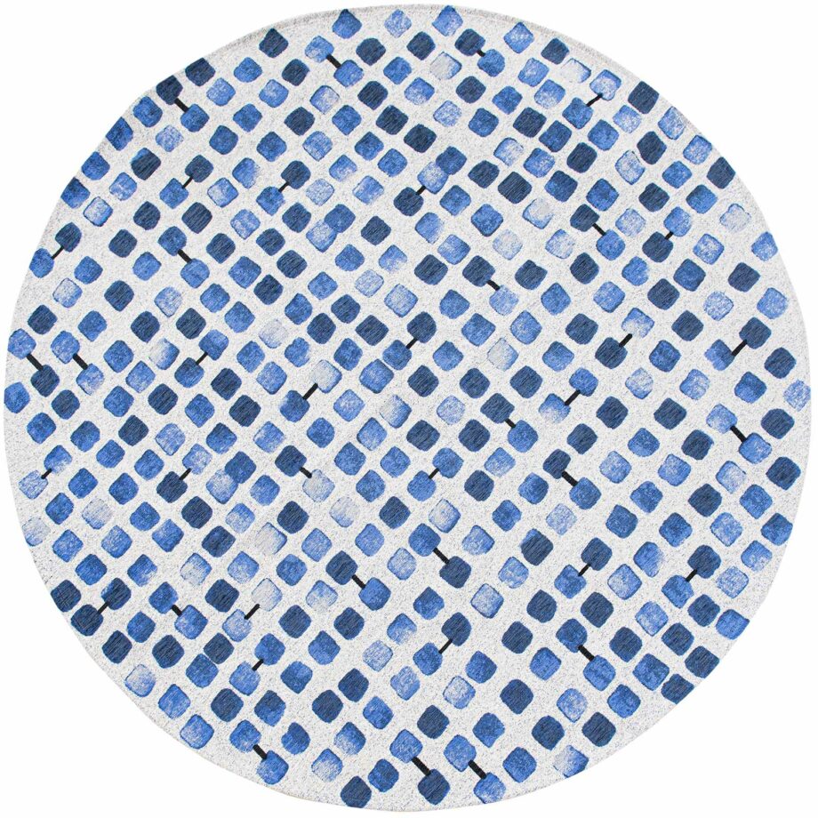 Louis De Poortere rug Craft Cobblestone 9348 Amparo Blues round