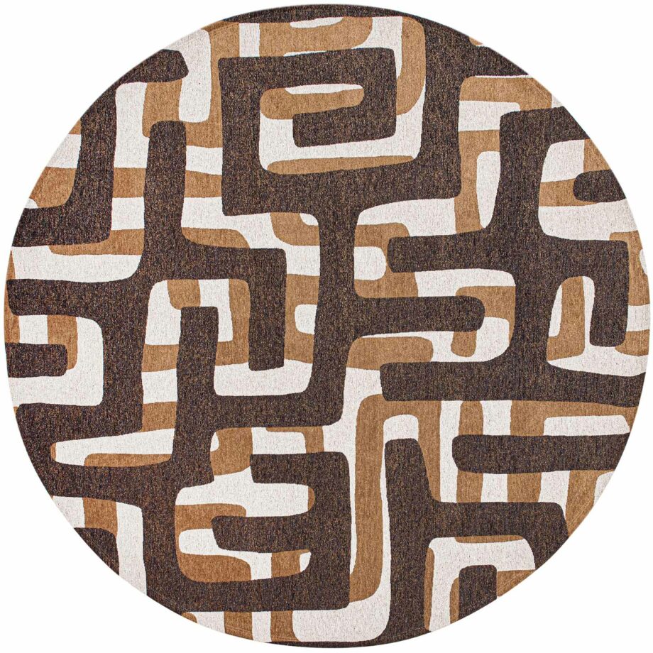 Louis De Poortere rug Craft Kuba 9335 Bison round