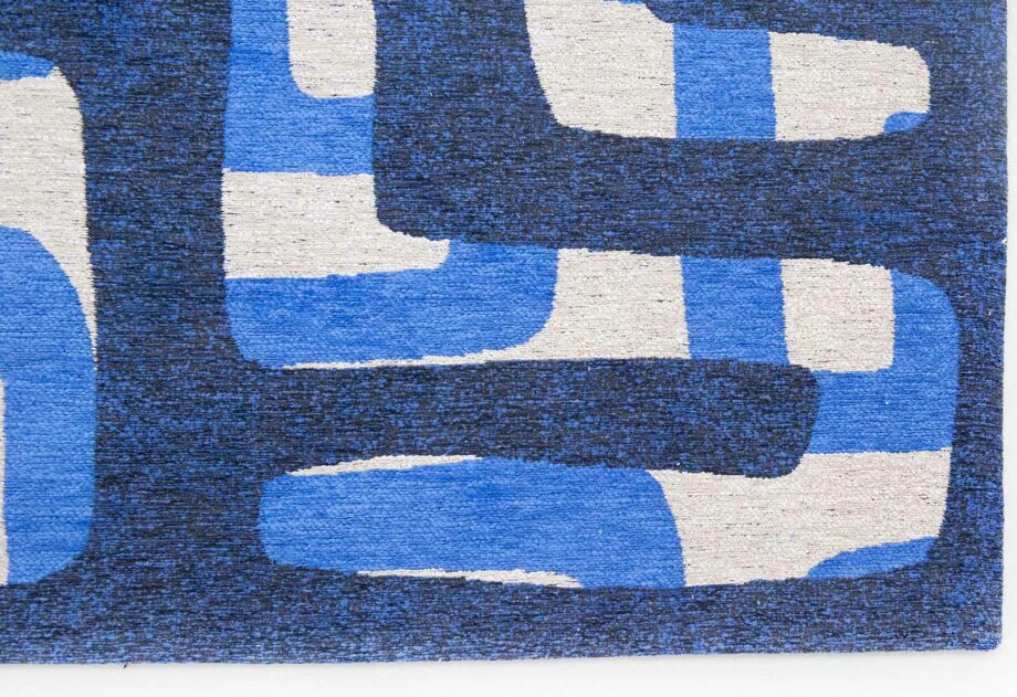 Louis De Poortere rug Craft Kuba 9336 Ultramarine corner