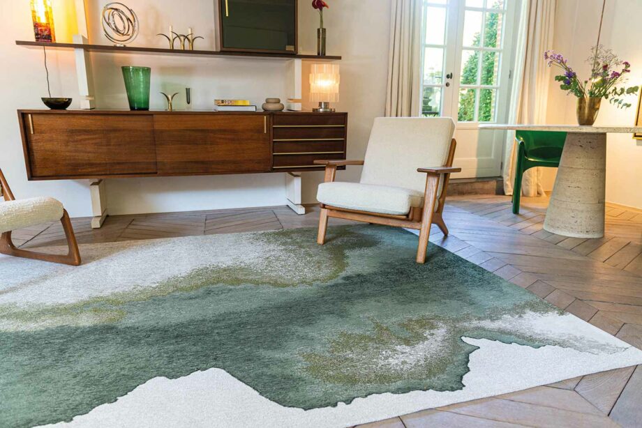 Louis De Poortere rug Meditation Lagoon 9331 PLAM GREEN interior 2