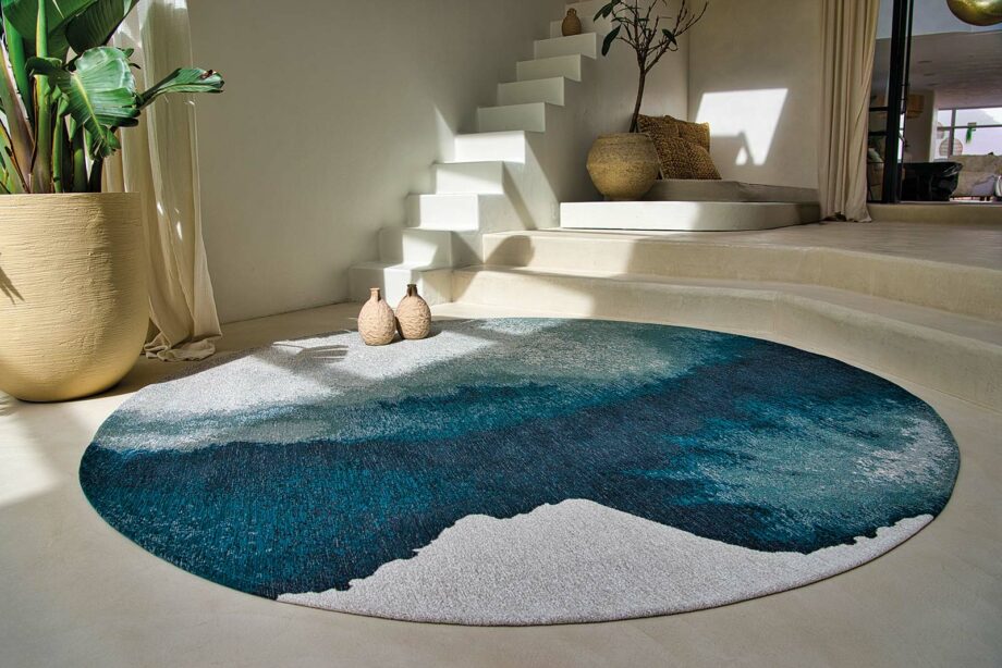 Louis De Poortere rug Meditation Lagoon 9332 Inkjet interior 2