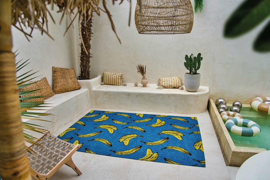 Louis De Poortere rug Pop 9394 California Blue interior 1