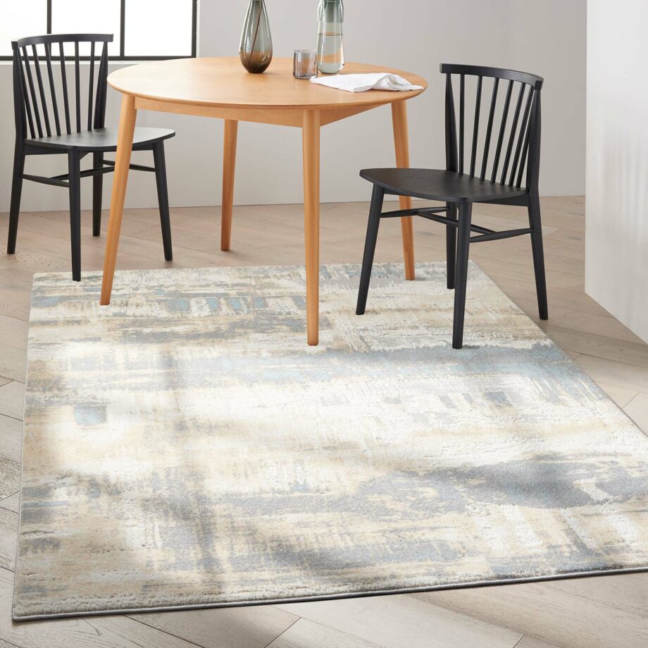 Calvin Klein rug Enchanting CK005 ECH02 IVSEA IVORY SEAGLASS 5X7 099446869777 interior 1