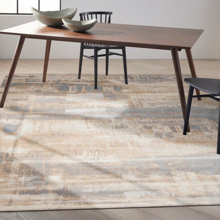 Calvin Klein rug Enchanting CK005 ECH02 IVSEA IVORY SEAGLASS 8x10 099446869784 interior 1