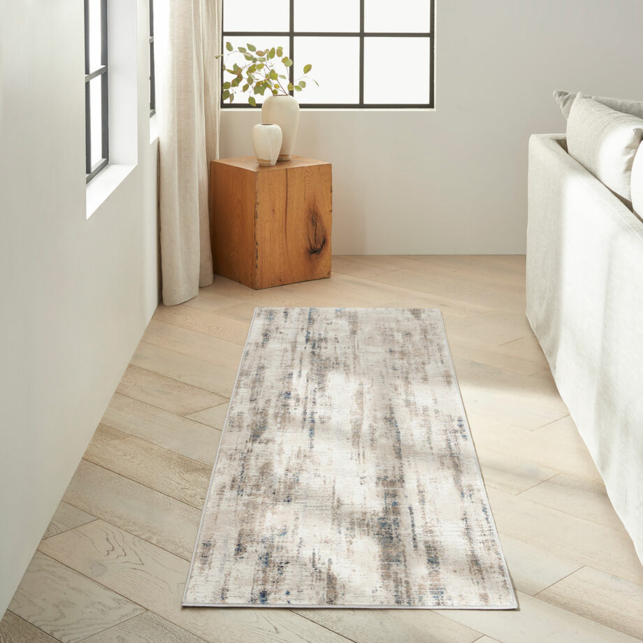 Calvin Klein rug Infinity CK022 IFN02 IVGBL IVORY GREY BLUE 2x8 099446078834 interior 1