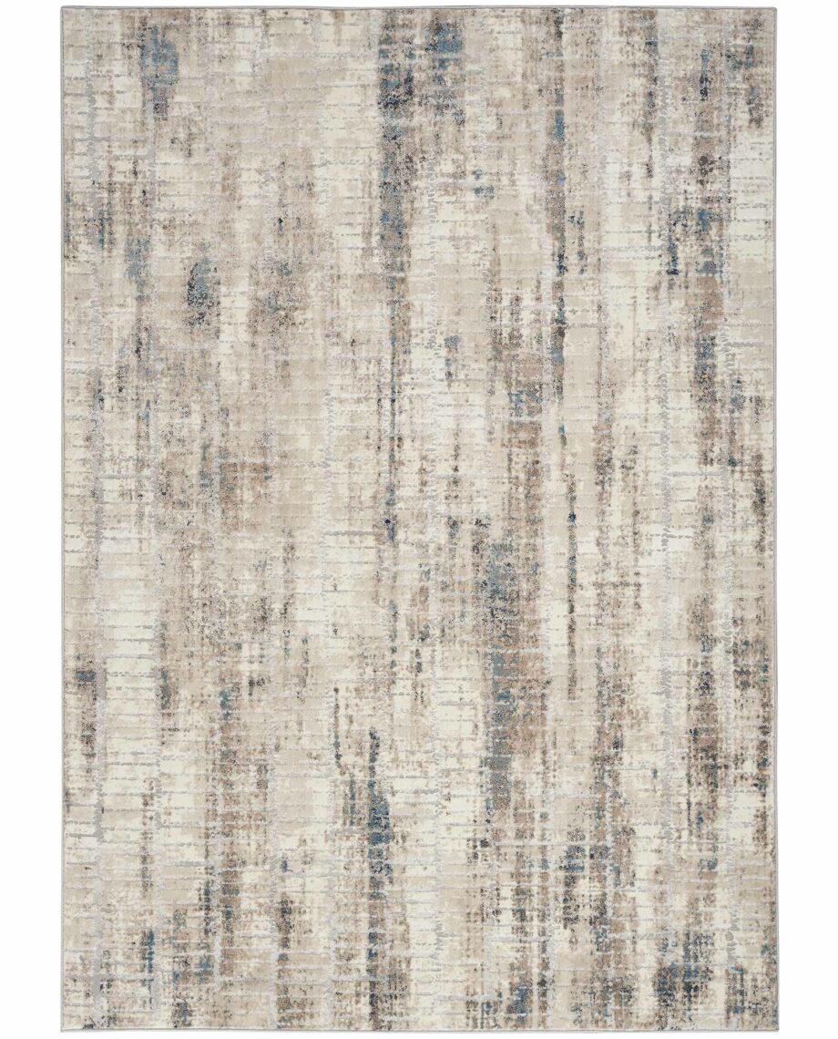 Calvin Klein rug Infinity CK022 IFN02 IVGBL IVORY GREY BLUE 5x7 099446079114