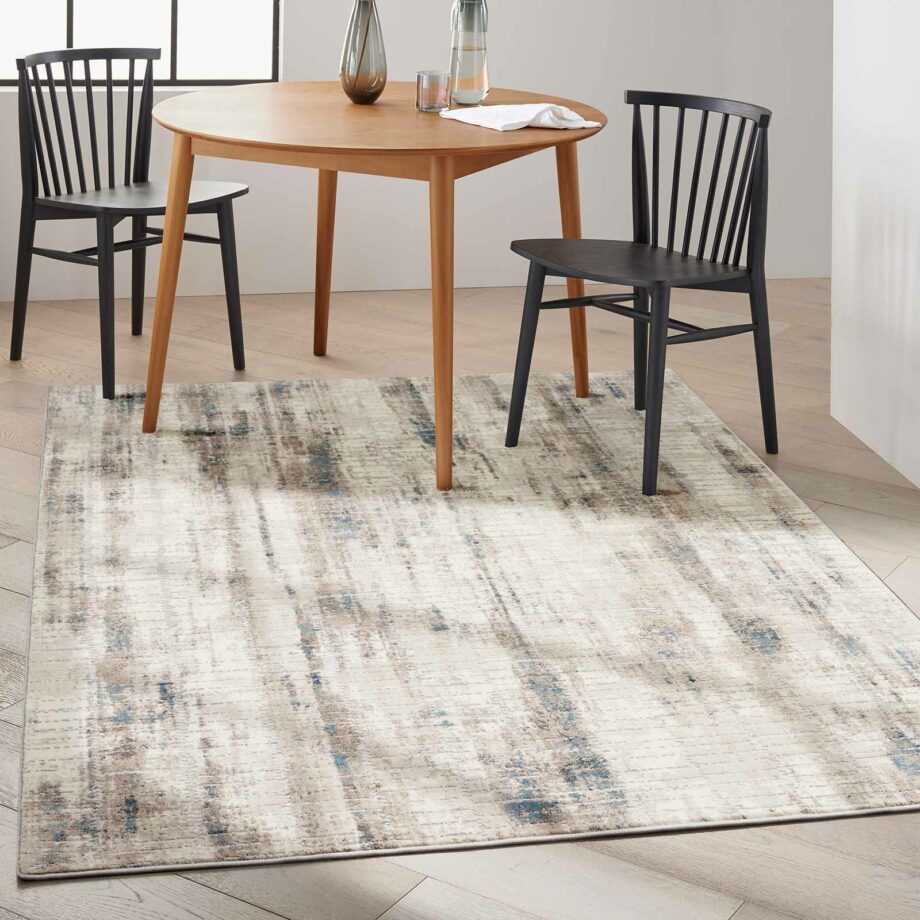 Calvin Klein rug Infinity CK022 IFN02 IVGBL IVORY GREY BLUE 5x7 099446079114 interior 1