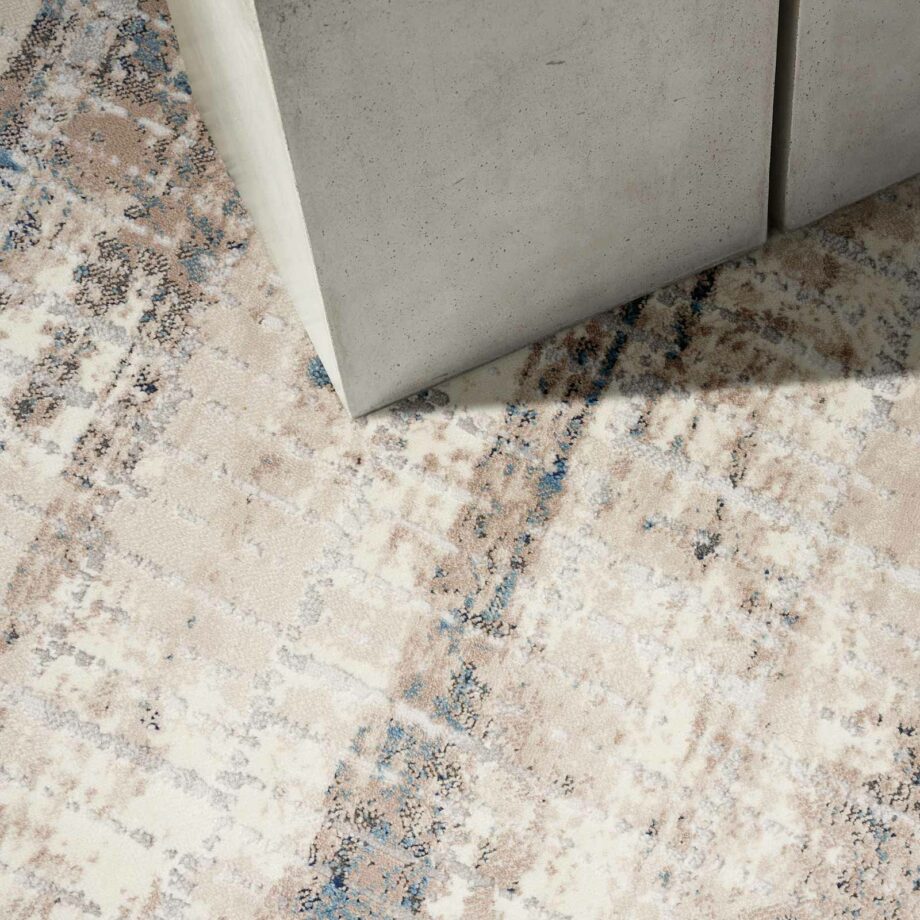 Calvin Klein rug Infinity CK022 IFN02 IVGBL IVORY GREY BLUE 5x7 099446079114 interior 2