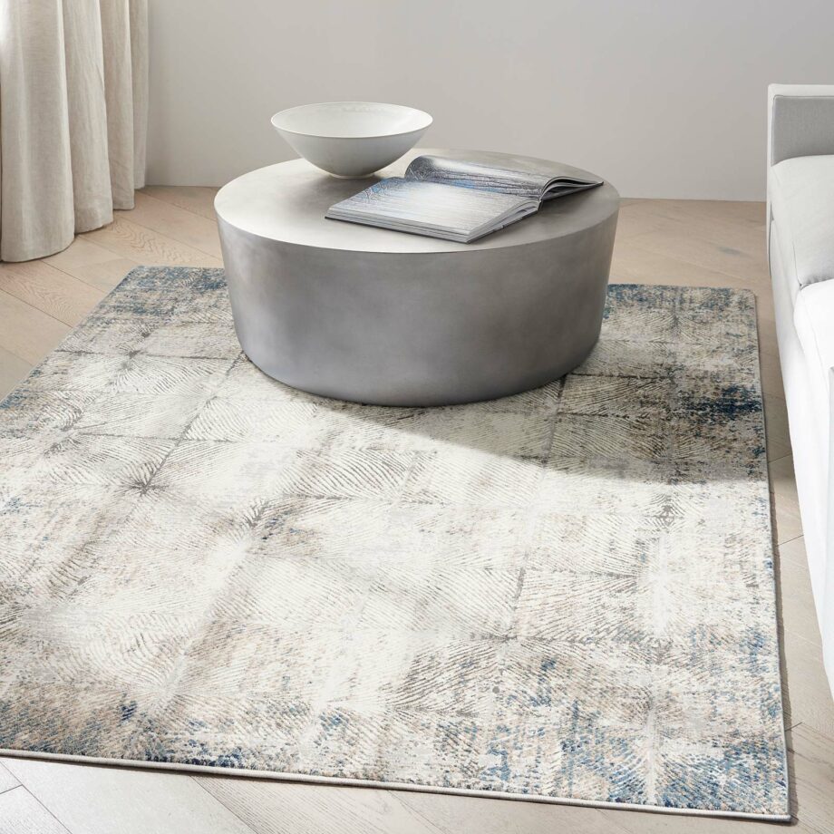 Calvin Klein rug Infinity CK022 IFN03 IVGRY IVORY GREY 5x7 099446079183 interior 1