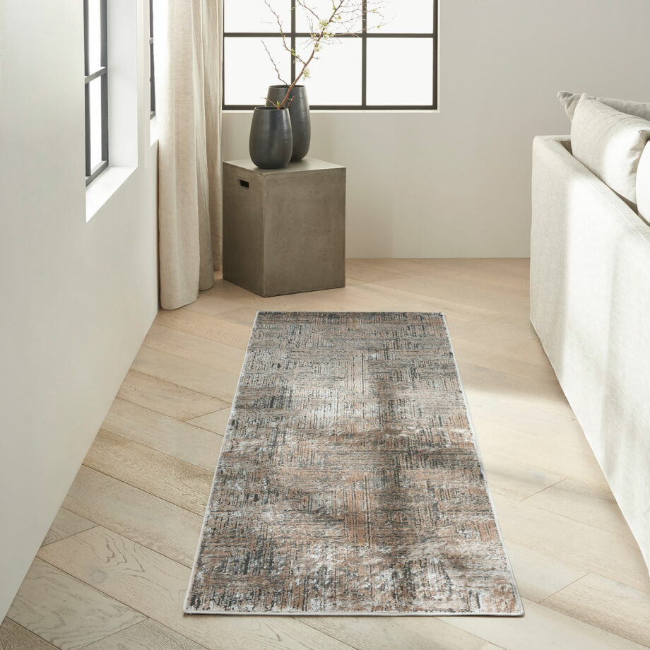 Calvin Klein rug Irradiant CK024 IRR01 BLKIV BLACK IVORY 2x8 099446129420 interior 1